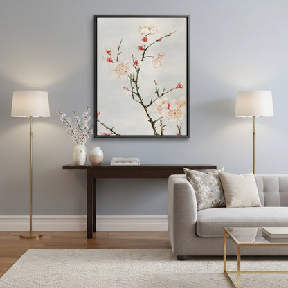 White Plum Blossoms - Canvas