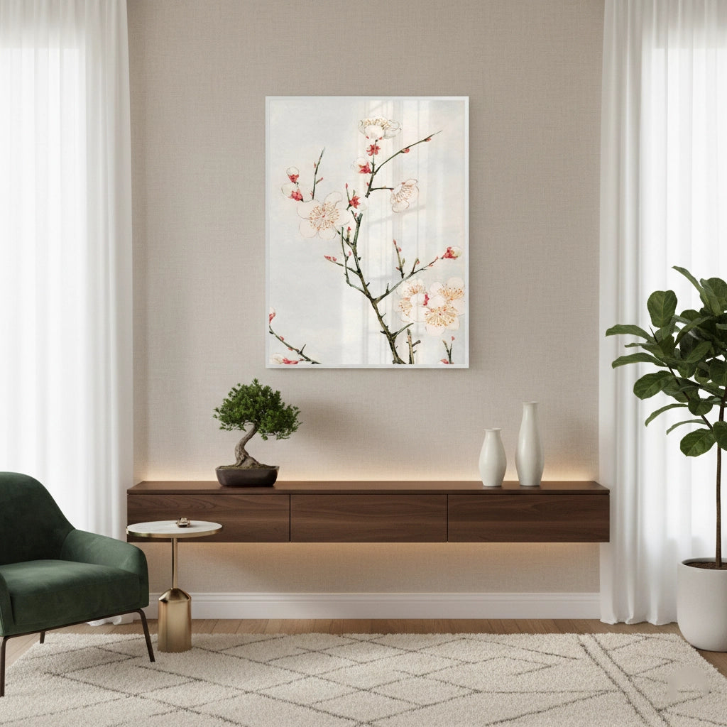 White Plum Blossoms - Fine Art