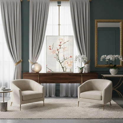 White Plum Blossoms - Fine Art