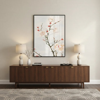 White Plum Blossoms - Fine Art
