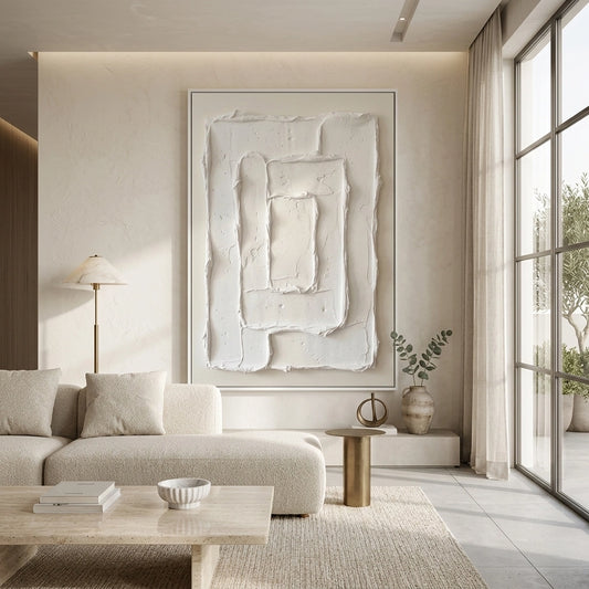 White Textured Geometry #WTG439