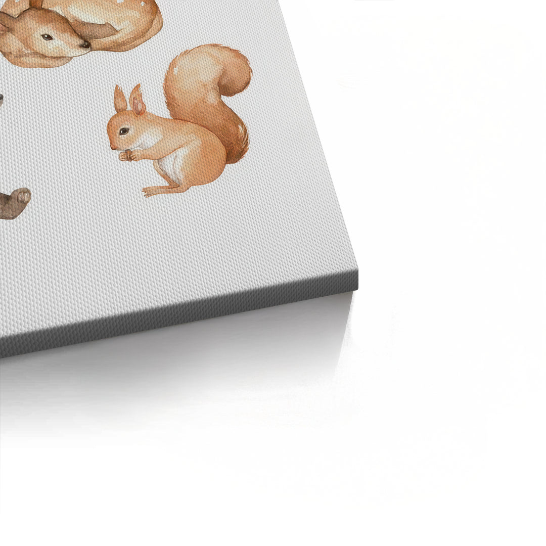 2Woodland Animals - Canvas