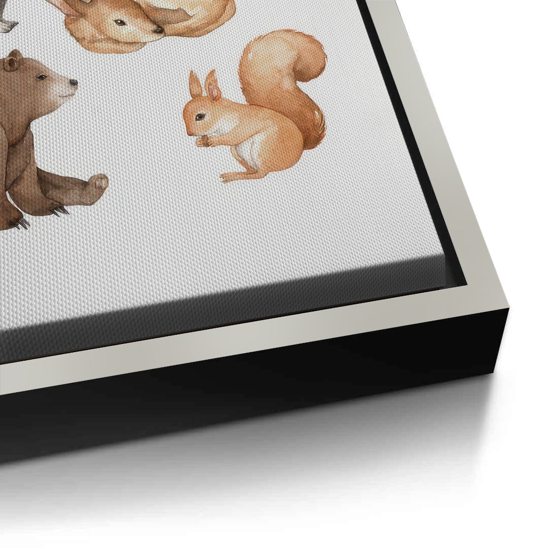2Woodland Animals - Canvas