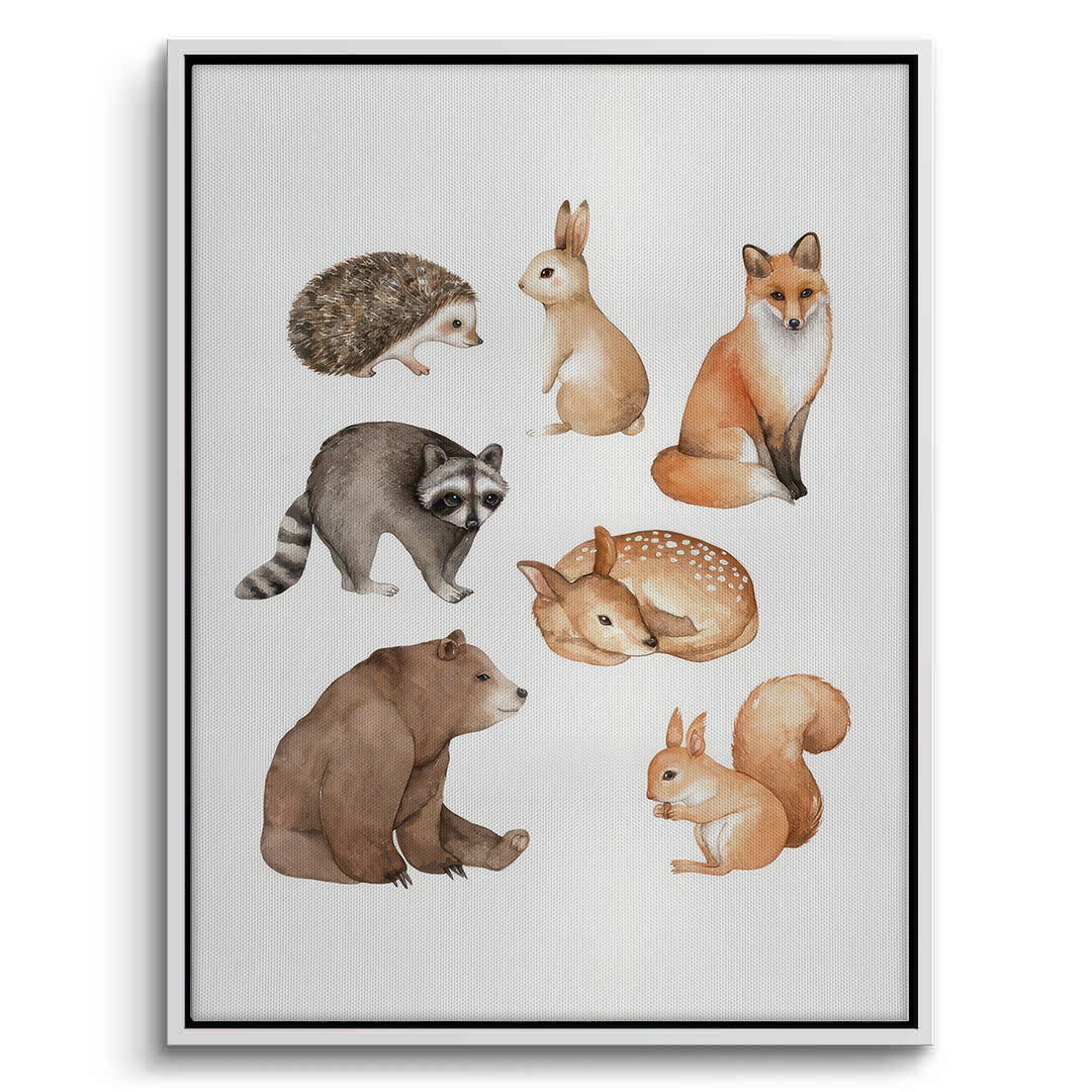 2Woodland Animals - Canvas