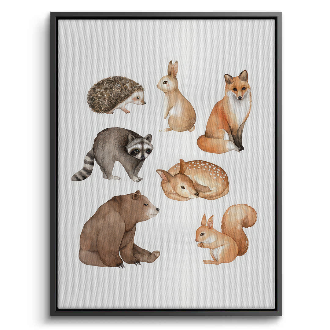 2Woodland Animals - Canvas