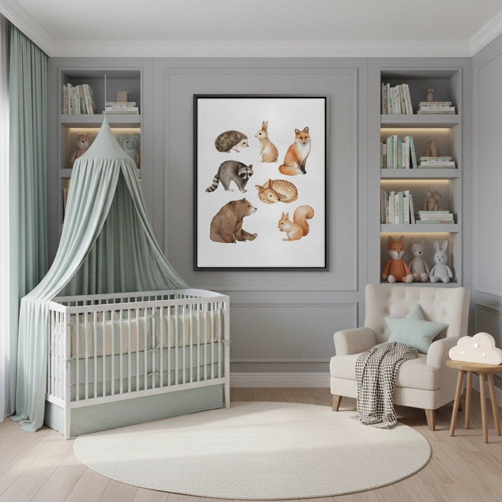 2Woodland Animals - Canvas