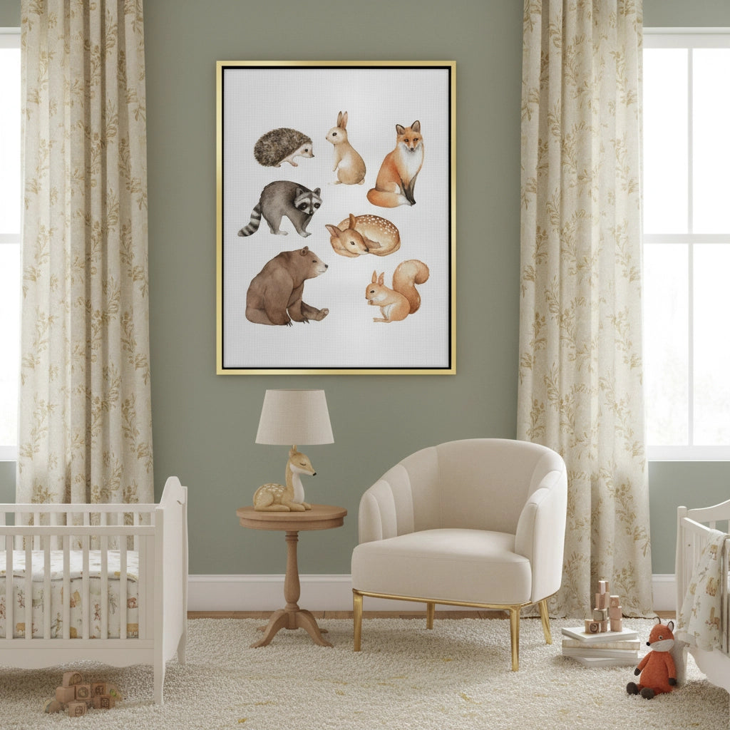 2Woodland Animals - Canvas