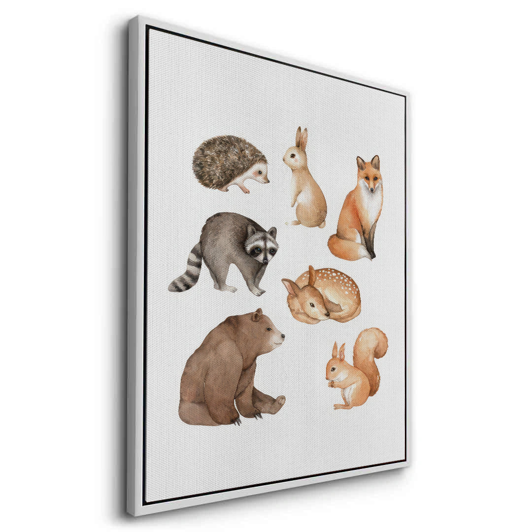 2Woodland Animals - Canvas