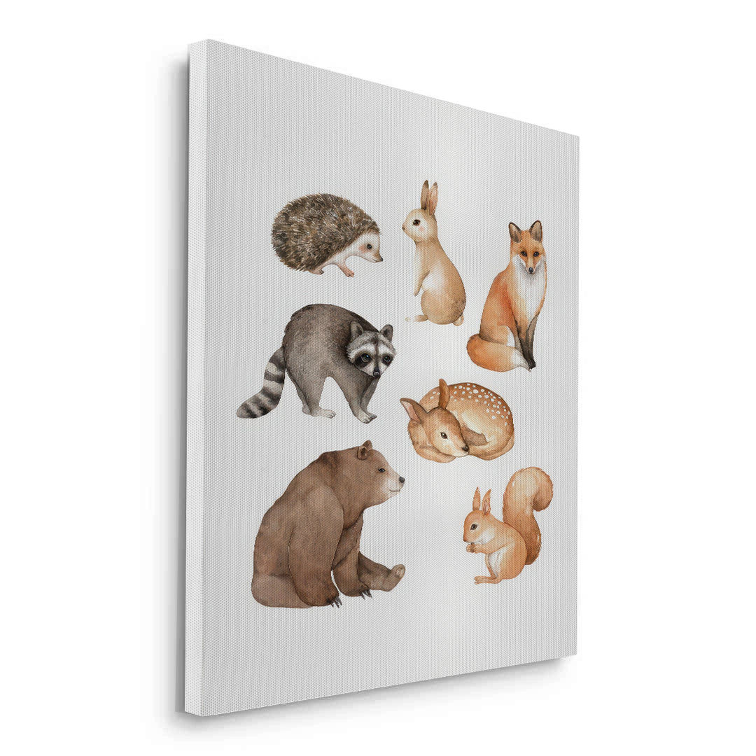 2Woodland Animals - Canvas