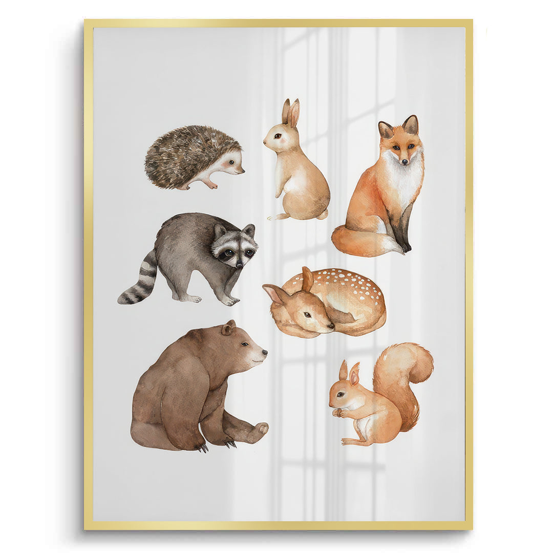 2Woodland Animals - Fine Art