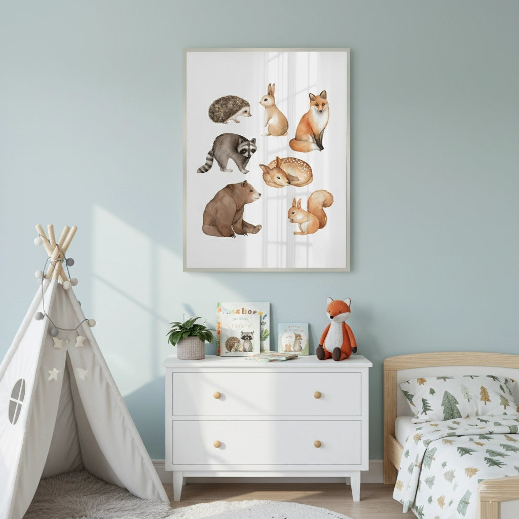 2Woodland Animals - Fine Art