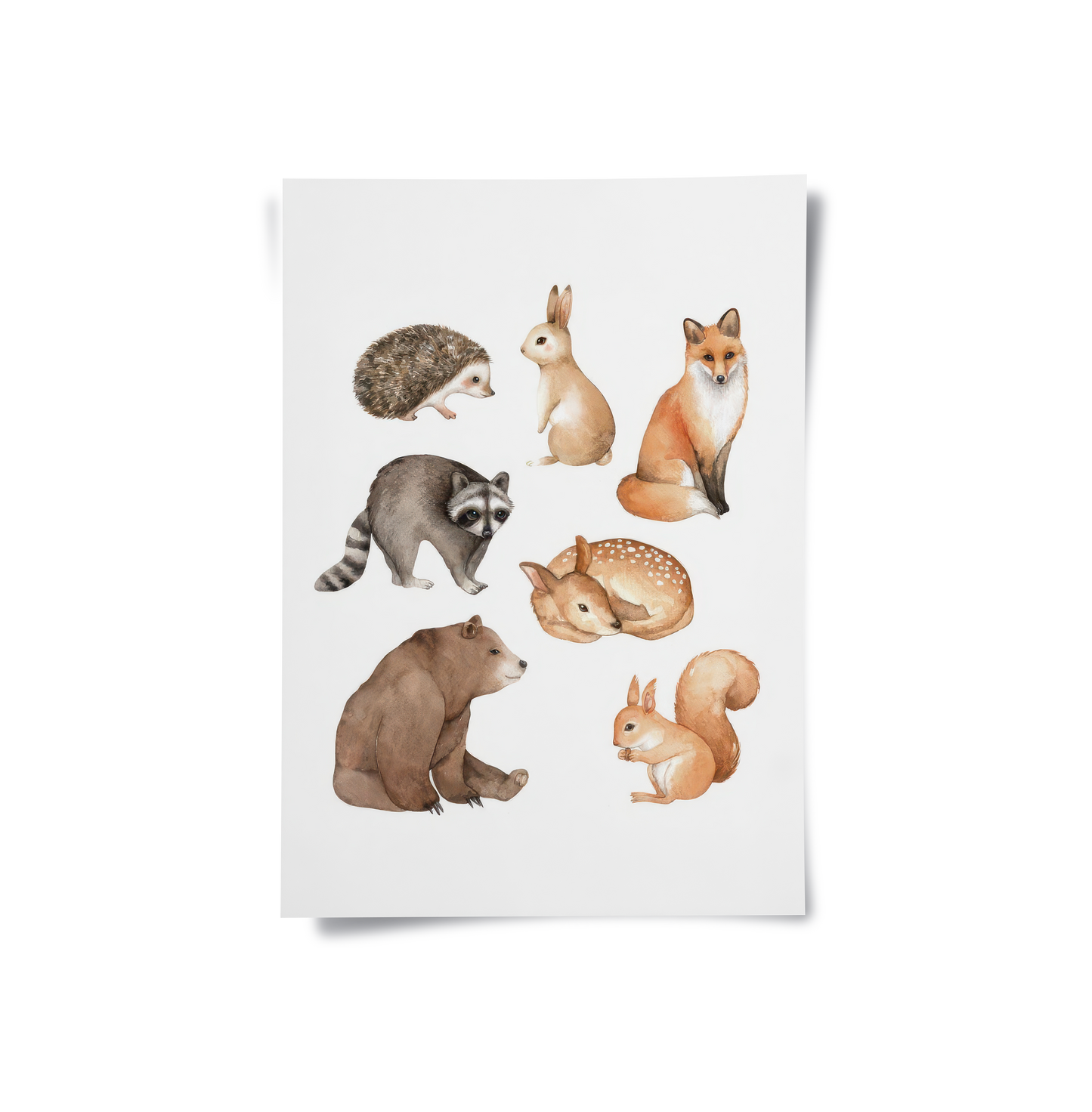 2Woodland Animals - Poster