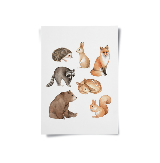Woodland Animals - Poster