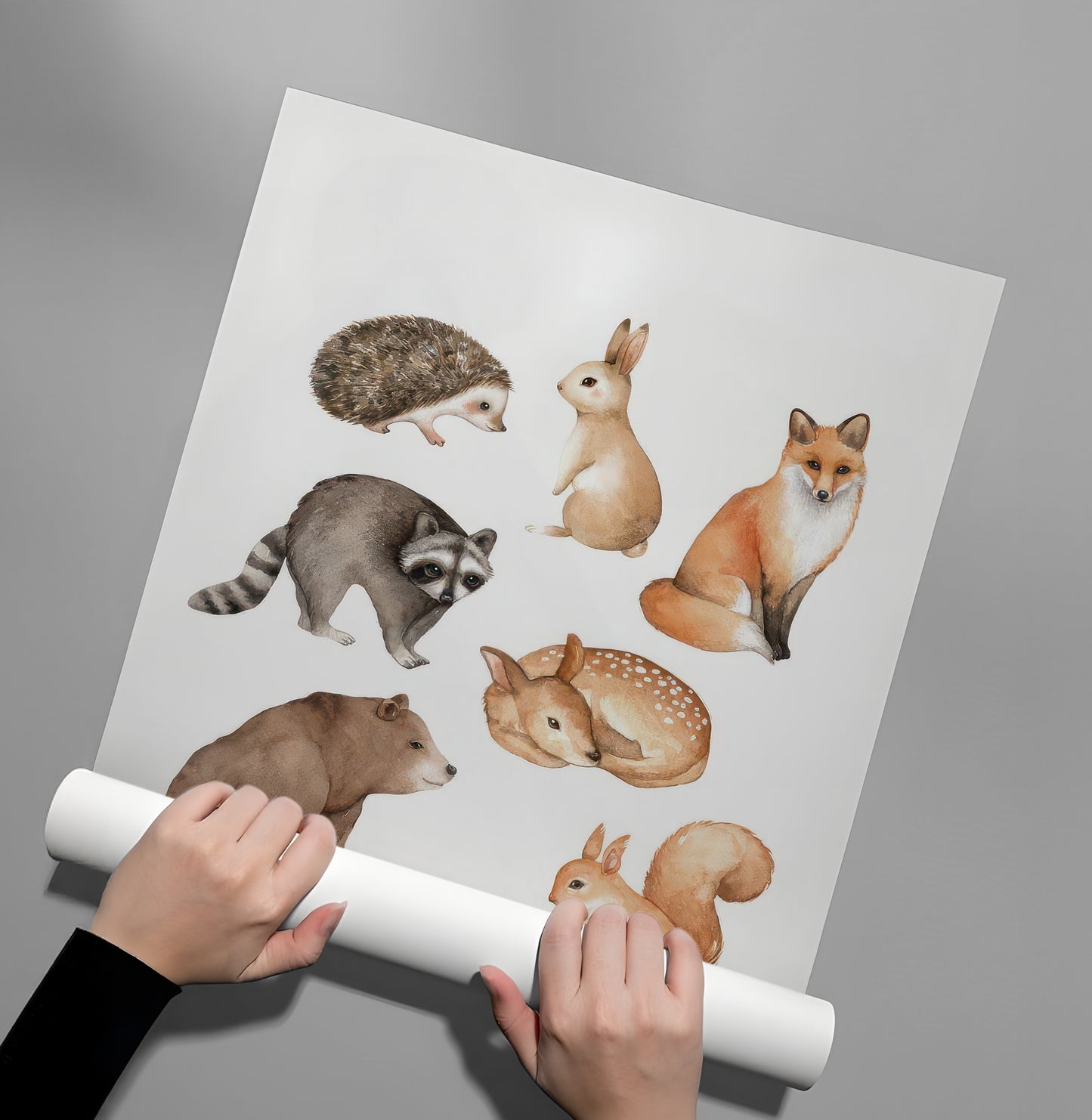 2Woodland Animals - Poster