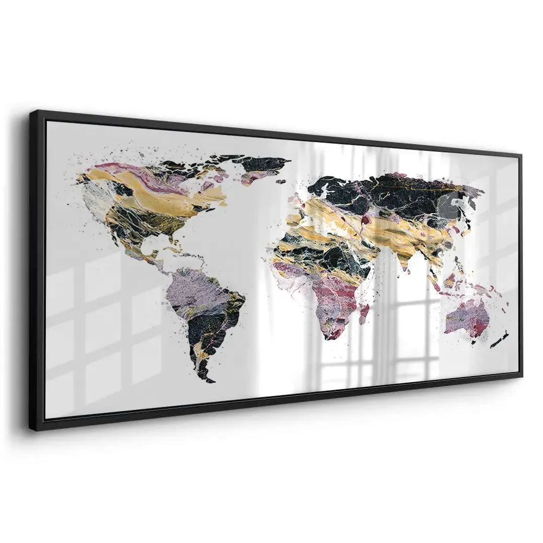 world map - Acrylic - Jasmineart.ae