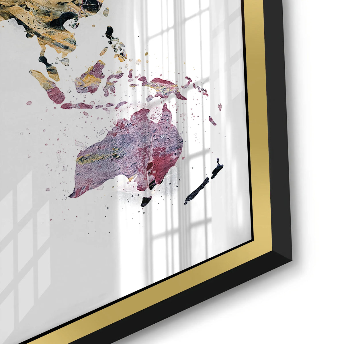 world map - Acrylic - Jasmineart.ae