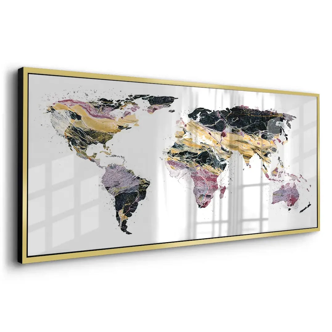 world map - Acrylic - Jasmineart.ae