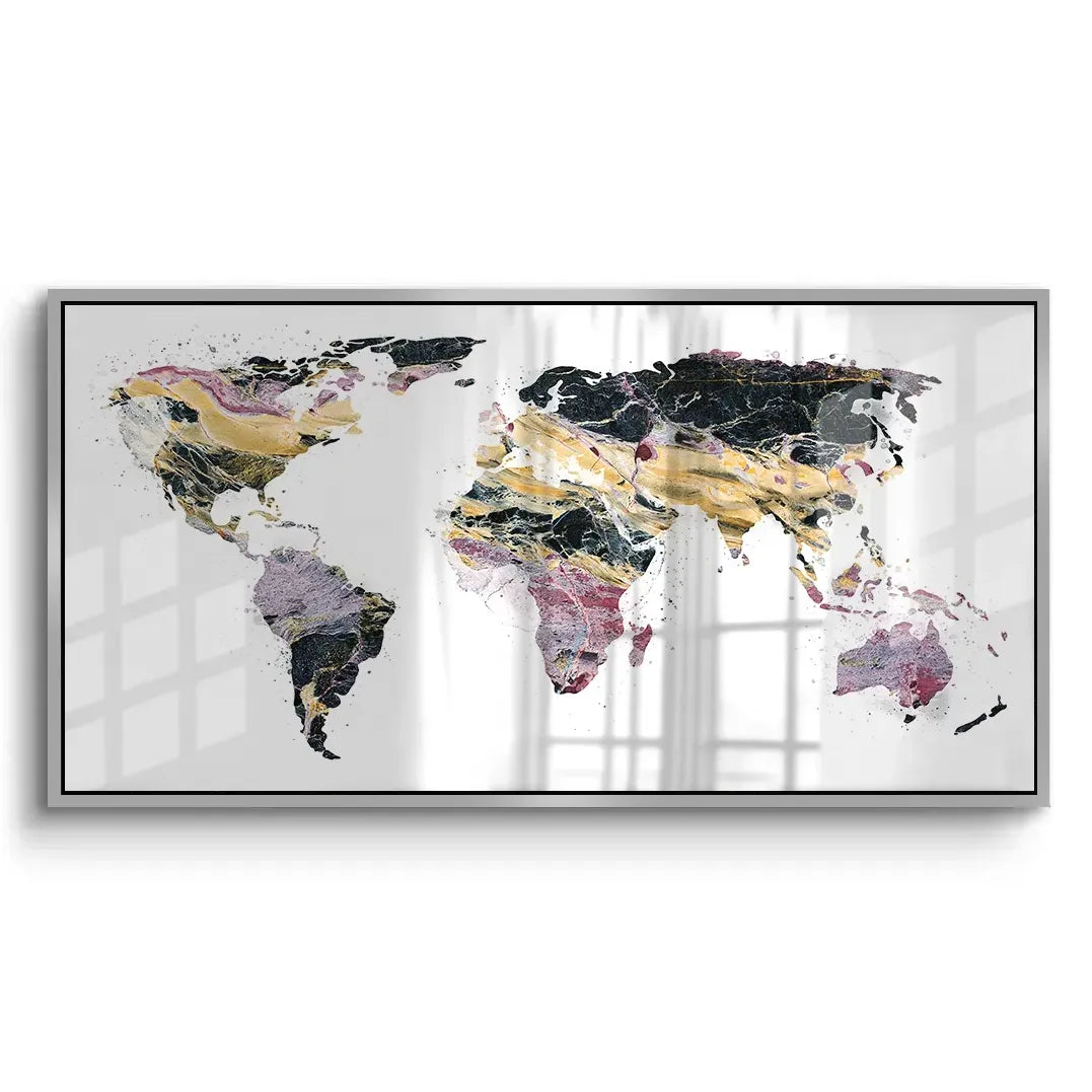 world map - Acrylic - Jasmineart.ae
