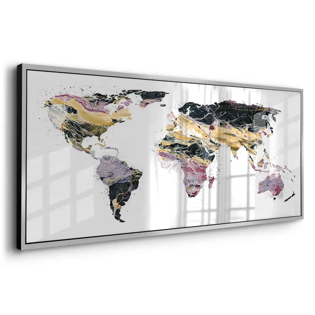 world map - Acrylic - Jasmineart.ae