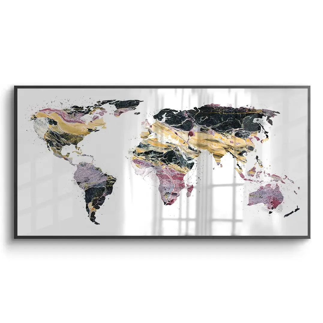 world map - Fine Art - Jasmineart.ae