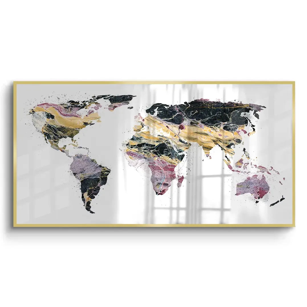 world map - Fine Art - Jasmineart.ae