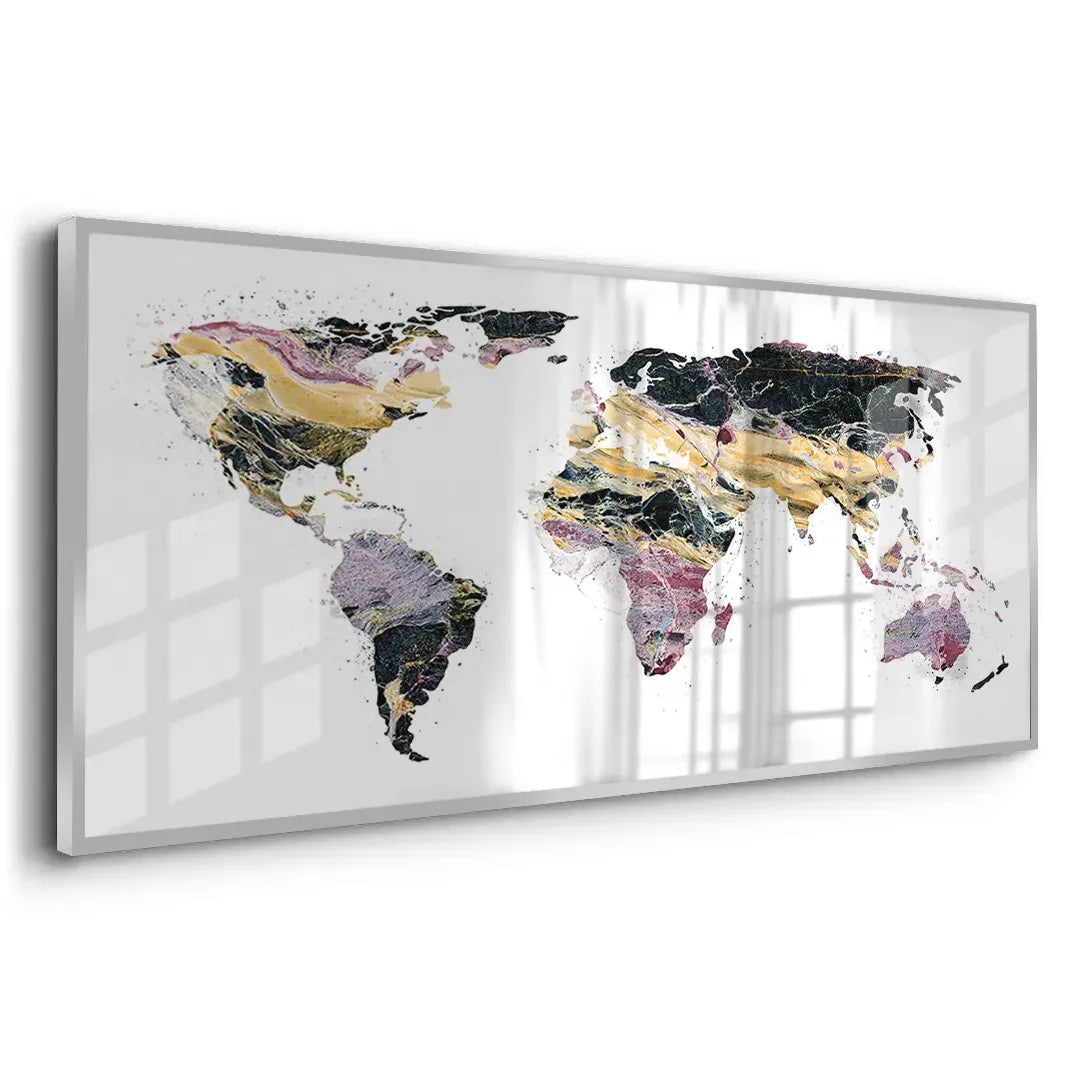 world map - Fine Art - Jasmineart.ae