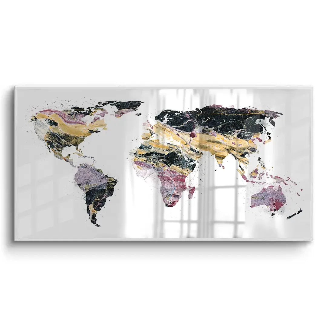 world map - Fine Art - Jasmineart.ae