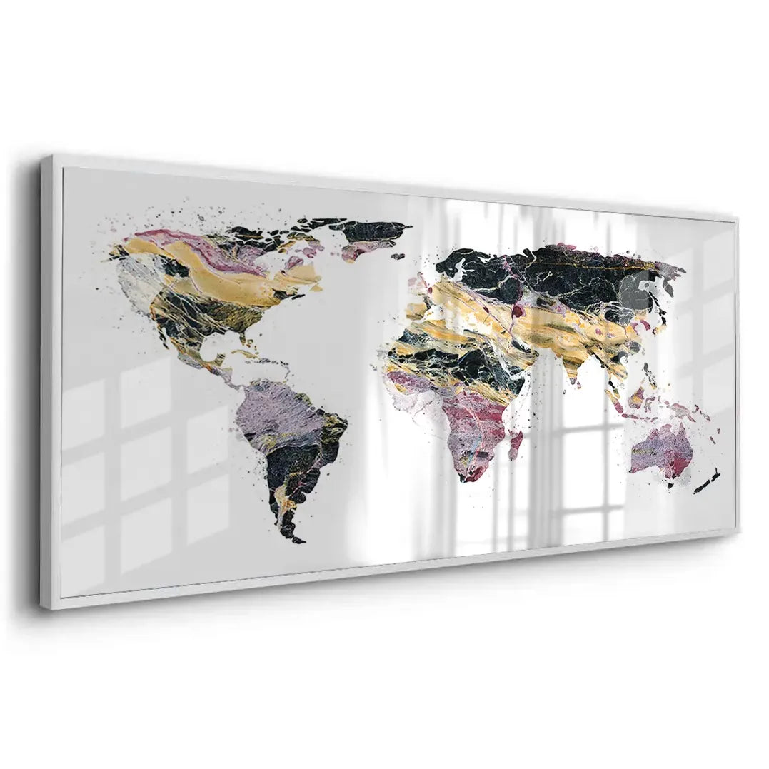 world map - Fine Art - Jasmineart.ae