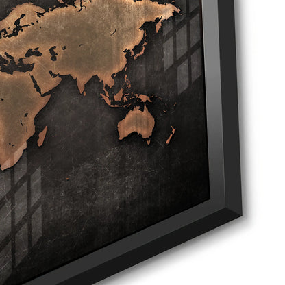 World map texture - Acrylic