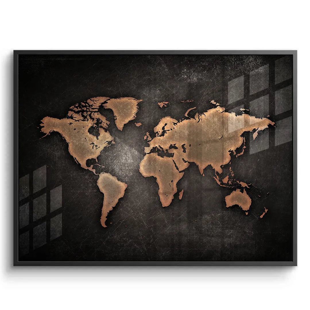 2World map texture - Acrylic