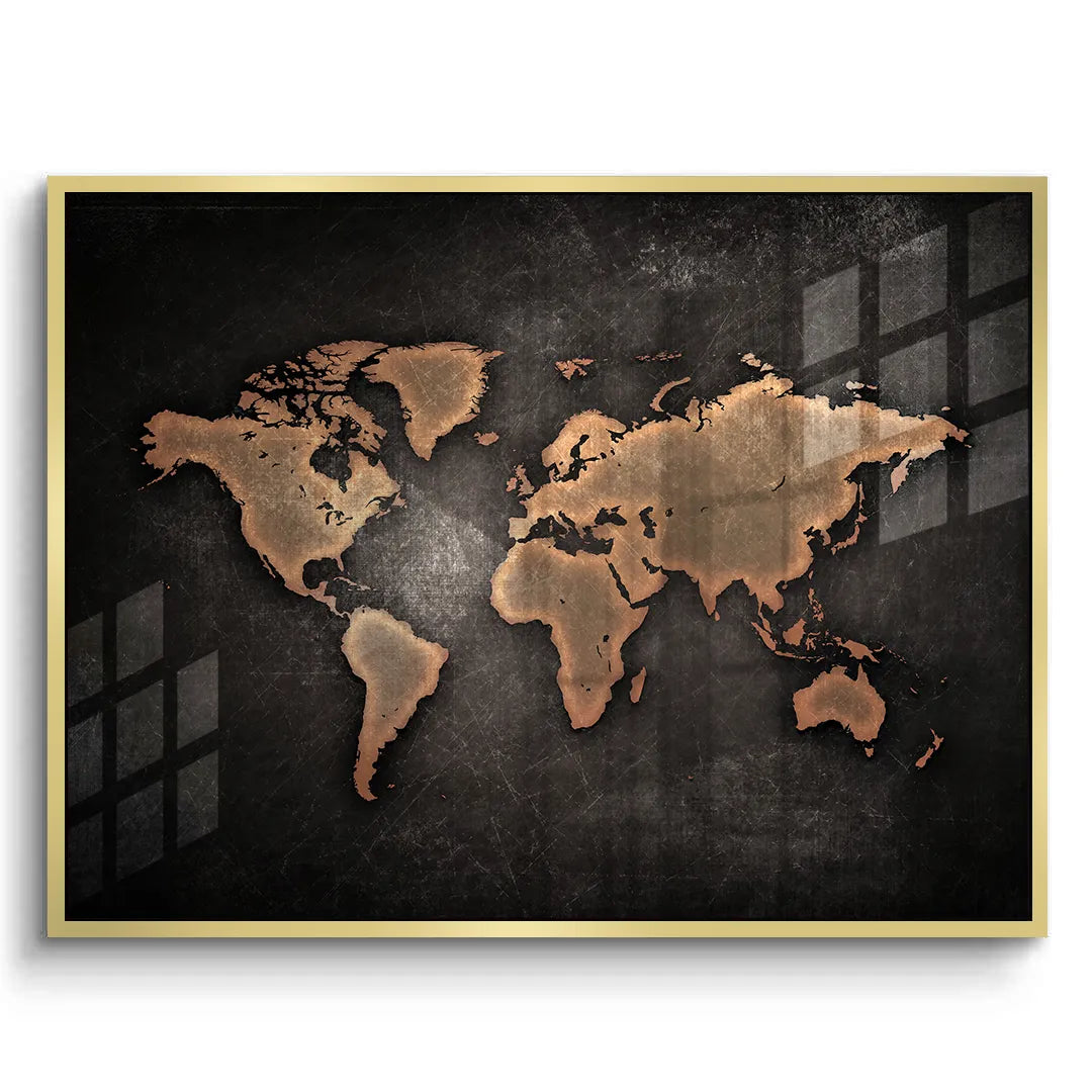 2World map texture - Acrylic