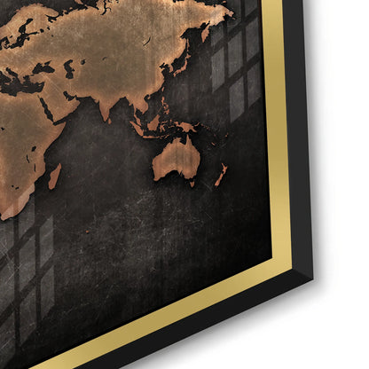 World map texture - Acrylic