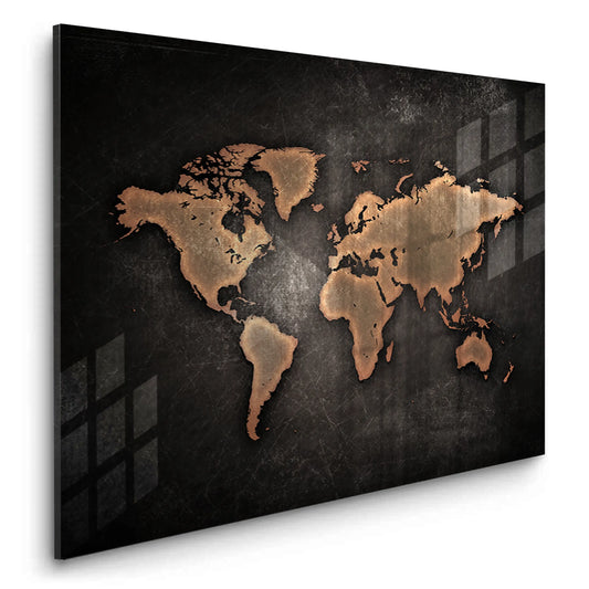 World map texture - Acrylic