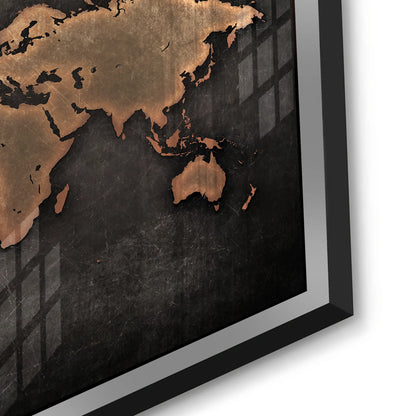 World map texture - Acrylic