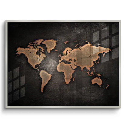 World map texture - Acrylic