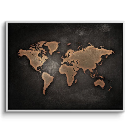 World map texture - Canvas