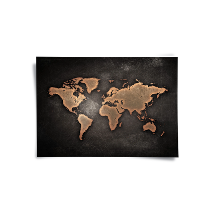 World map texture - Poster