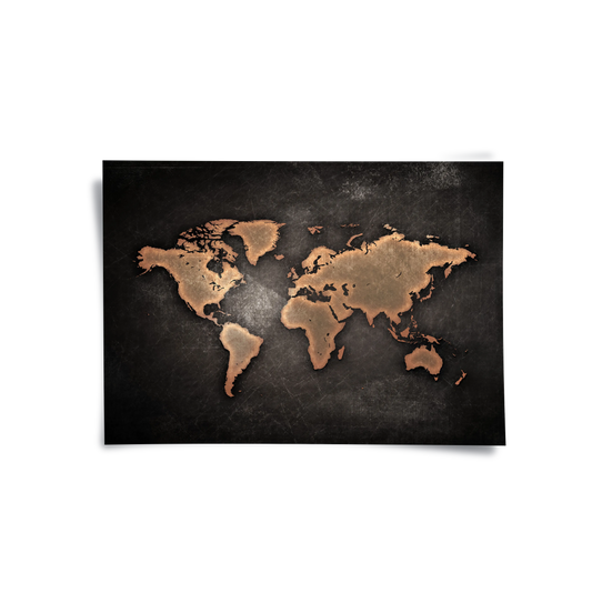 World map texture - Poster