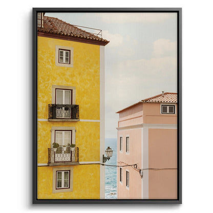 Yellow and Pink Portuguese - Canvas