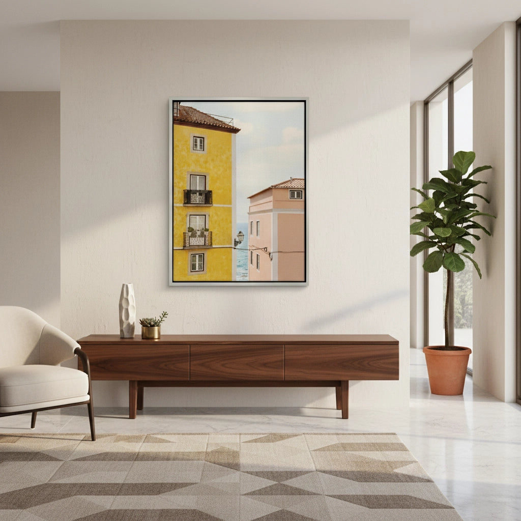 2Yellow and Pink Portuguese - Canvas