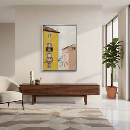 Yellow and Pink Portuguese - Canvas