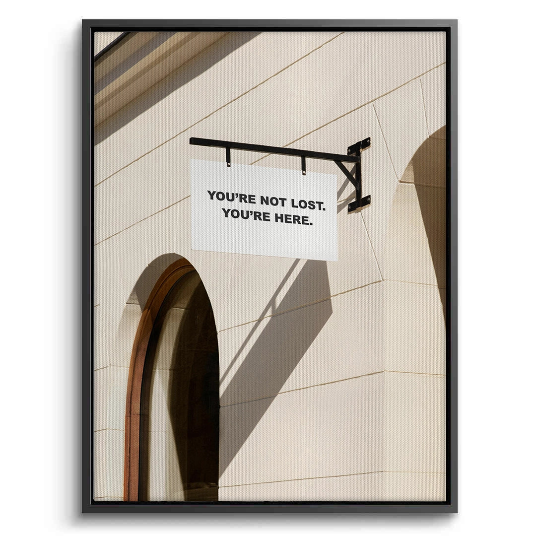 2You’re Here Modern Street Sign - Canvas