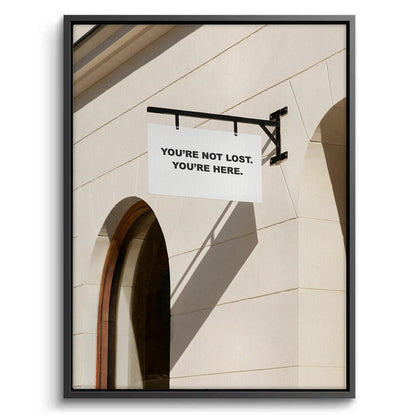 You’re Here Modern Street Sign - Canvas