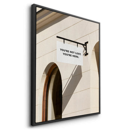 You’re Here Modern Street Sign - Canvas