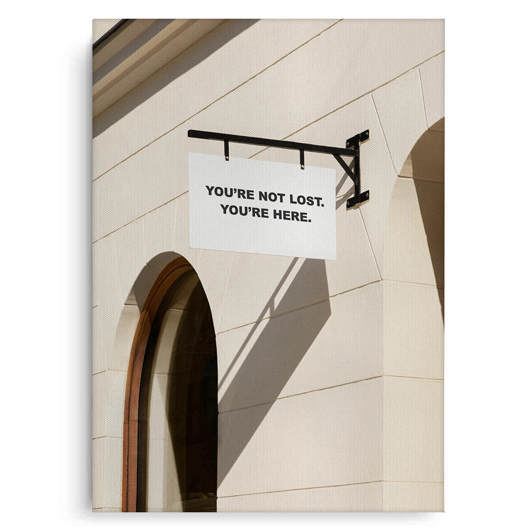 2You’re Here Modern Street Sign - Canvas