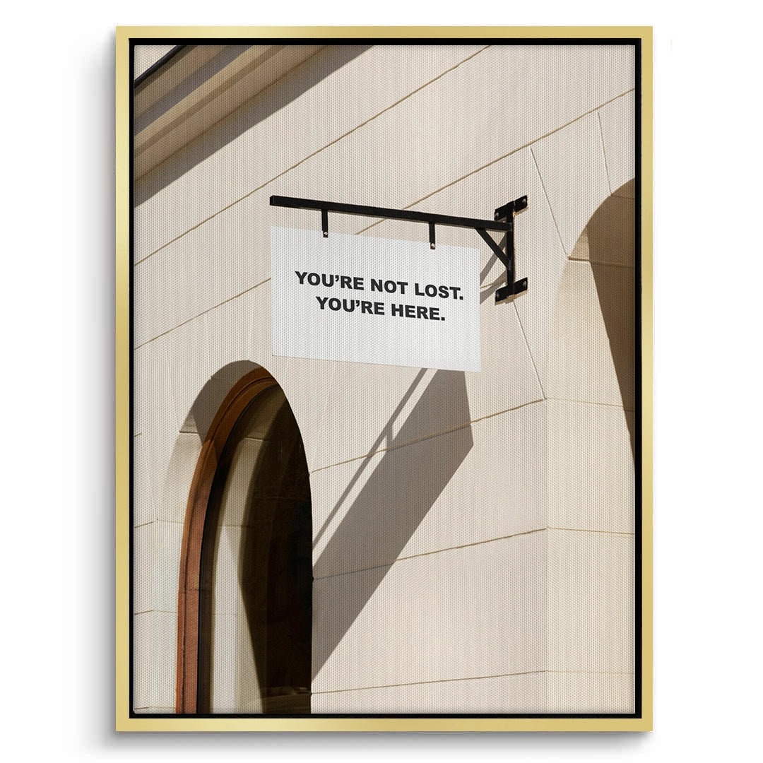 You’re Here Modern Street Sign - Canvas - Jasmineart.ae