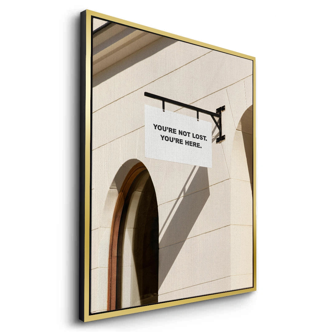 You’re Here Modern Street Sign - Canvas - Jasmineart.ae