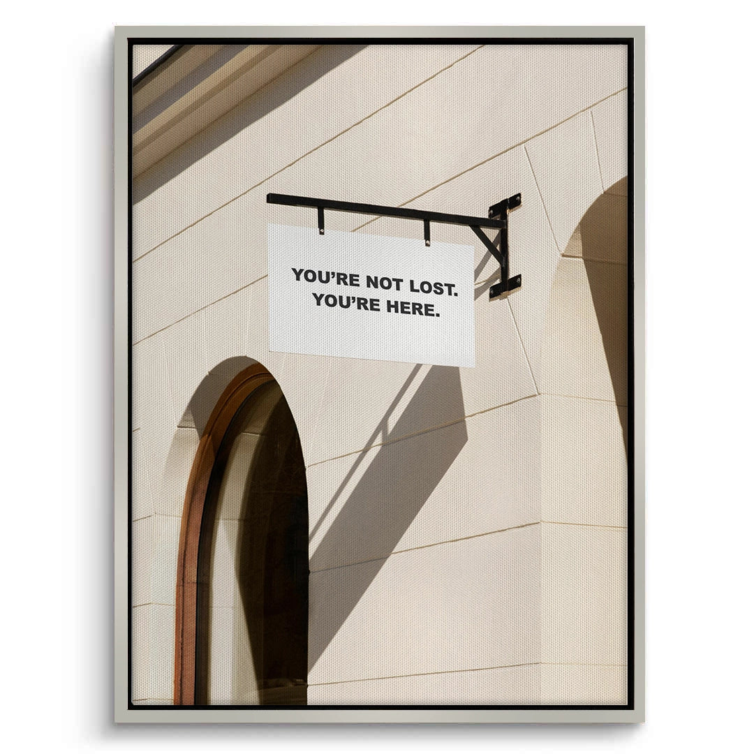 2You’re Here Modern Street Sign - Canvas