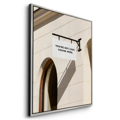 You’re Here Modern Street Sign - Canvas