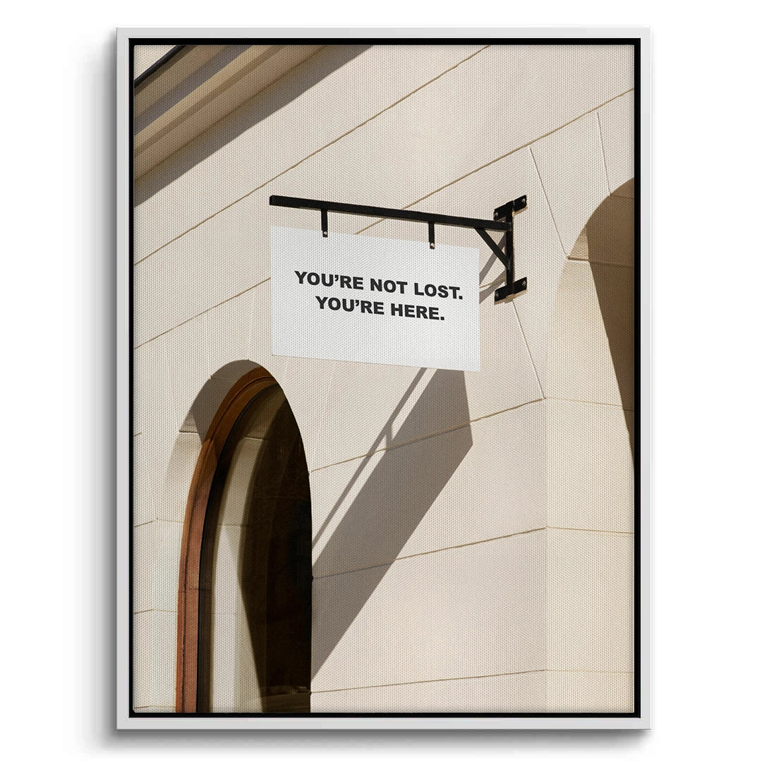 2You’re Here Modern Street Sign - Canvas